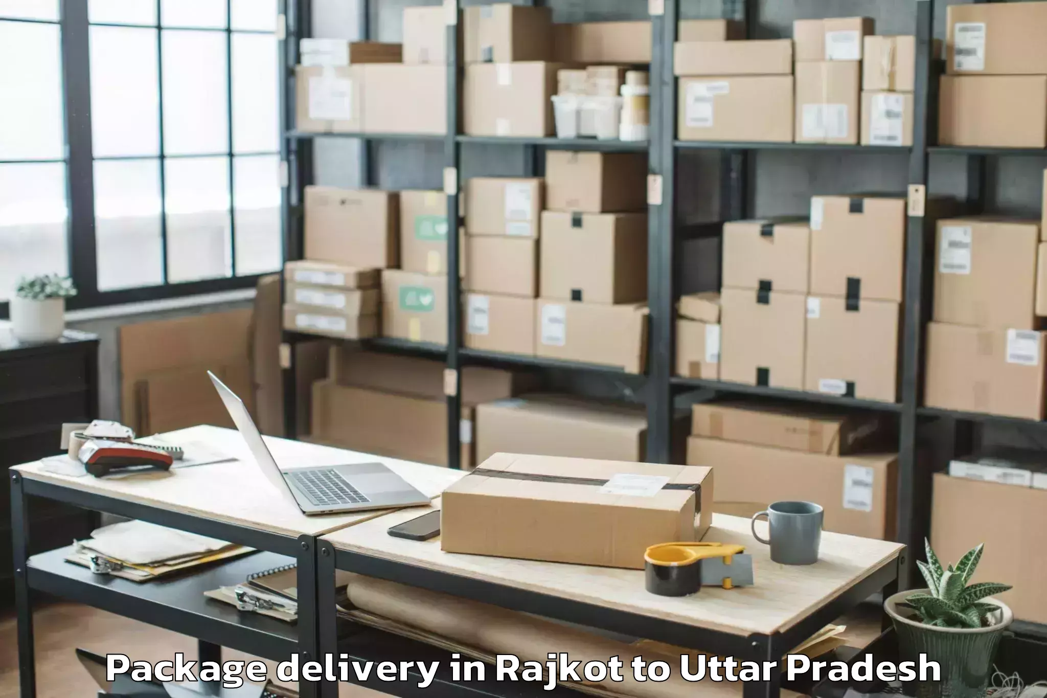 Rajkot to Ikauna Package Delivery